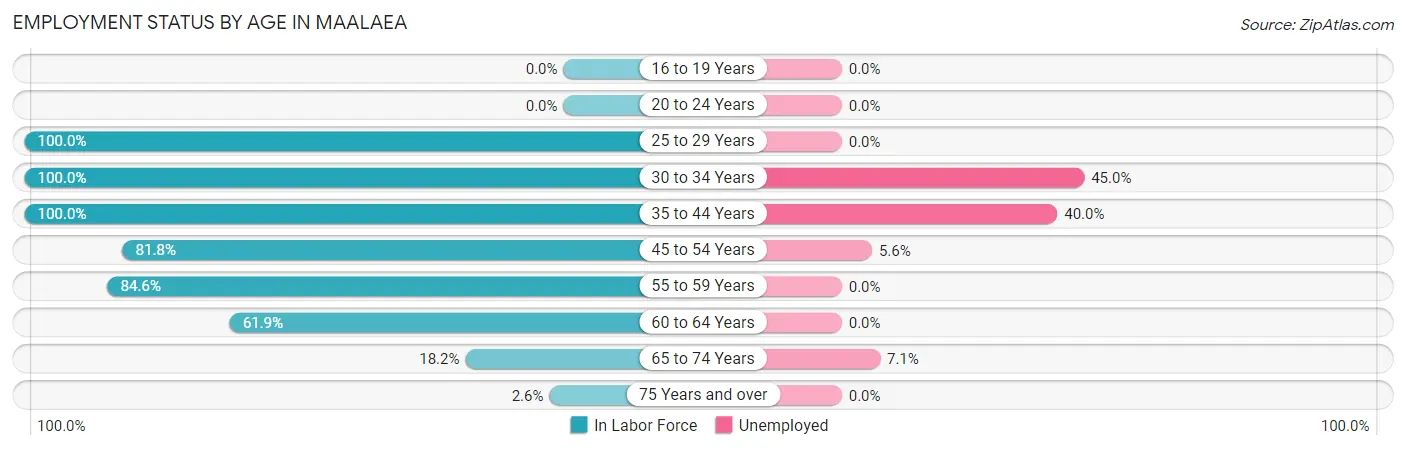 Employment Status by Age in Maalaea