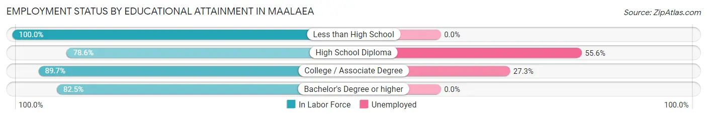Employment Status by Educational Attainment in Maalaea