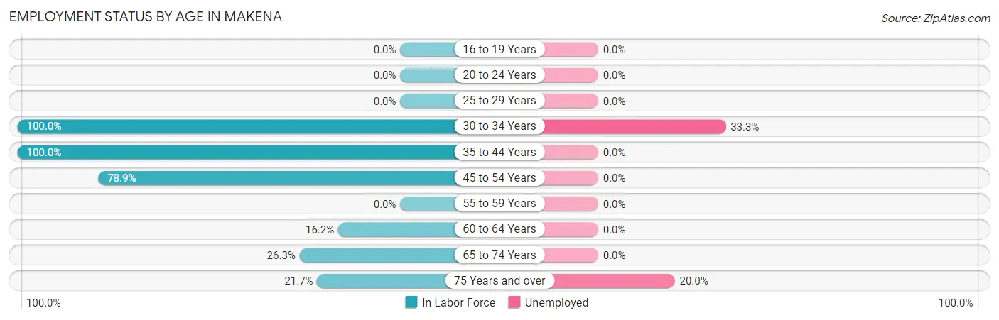 Employment Status by Age in Makena