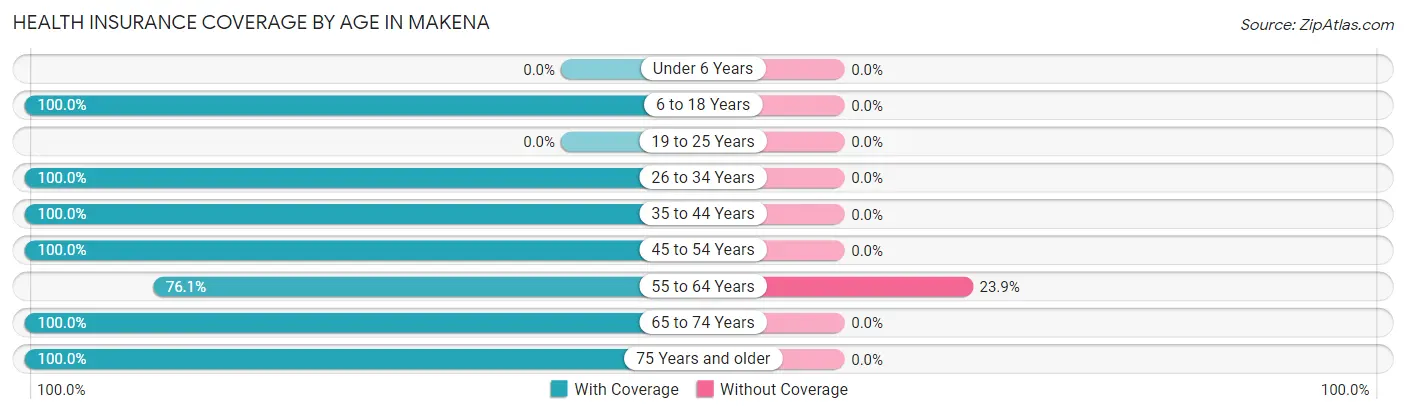 Health Insurance Coverage by Age in Makena