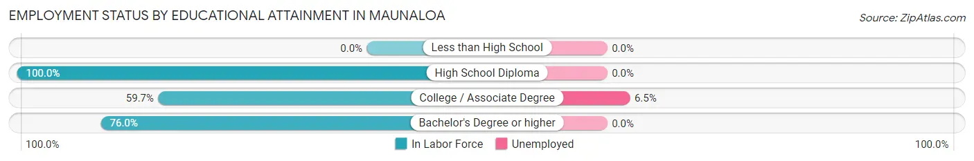 Employment Status by Educational Attainment in Maunaloa
