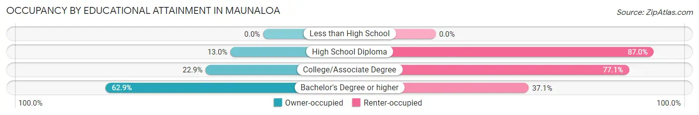 Occupancy by Educational Attainment in Maunaloa