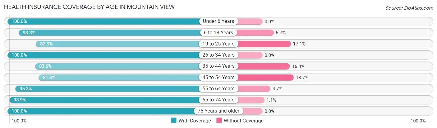 Health Insurance Coverage by Age in Mountain View