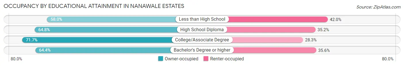 Occupancy by Educational Attainment in Nanawale Estates