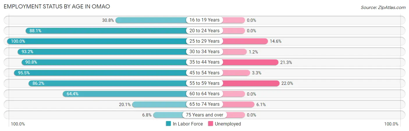Employment Status by Age in Omao