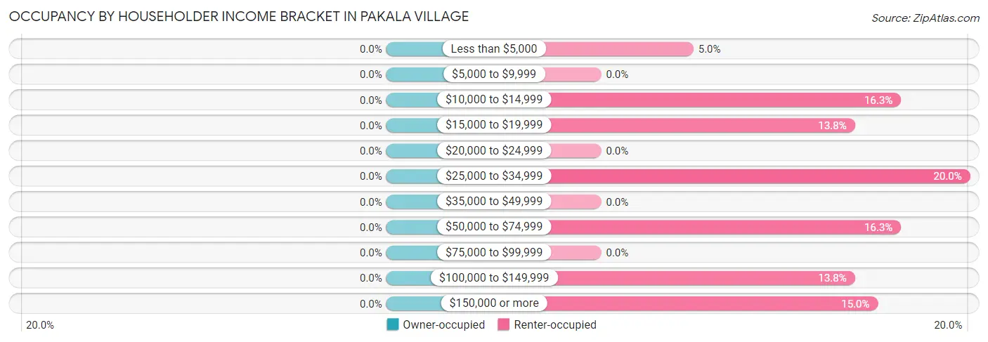 Occupancy by Householder Income Bracket in Pakala Village