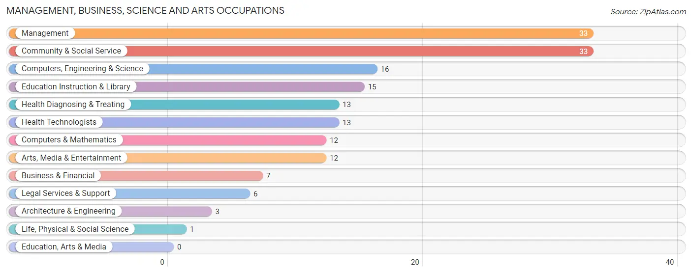 Management, Business, Science and Arts Occupations in Paukaa