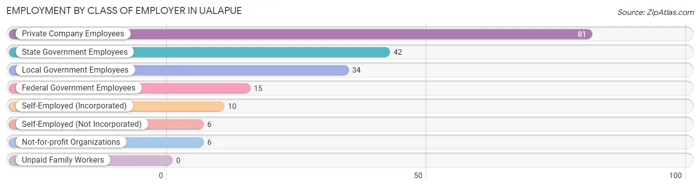 Employment by Class of Employer in Ualapue