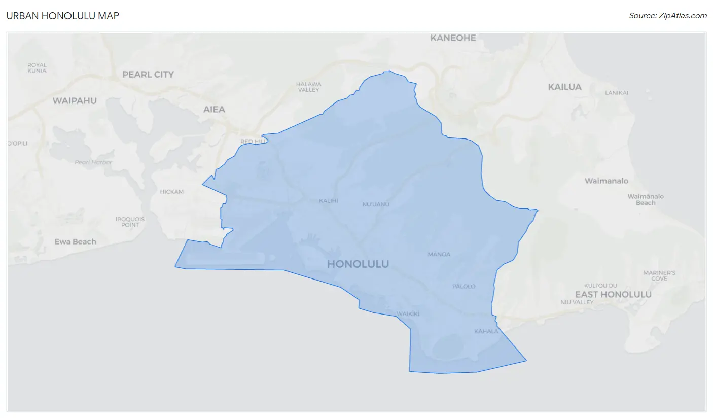 Urban Honolulu Map