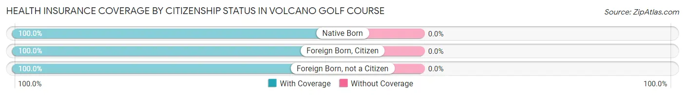 Health Insurance Coverage by Citizenship Status in Volcano Golf Course