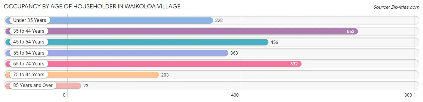 Occupancy by Age of Householder in Waikoloa Village