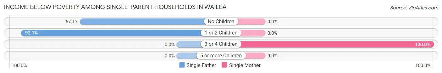 Income Below Poverty Among Single-Parent Households in Wailea