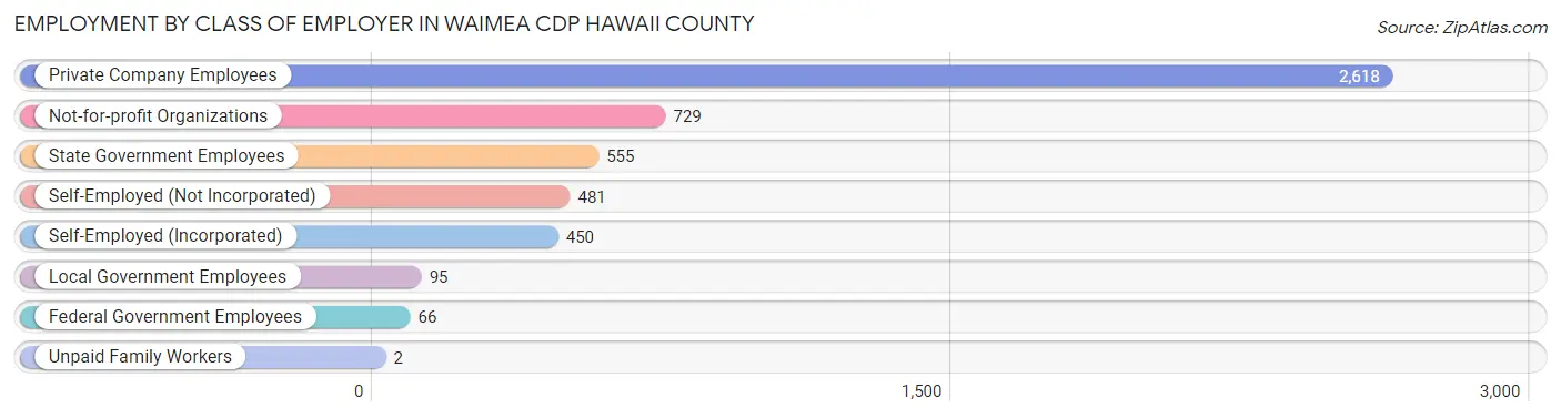 Employment by Class of Employer in Waimea CDP Hawaii County