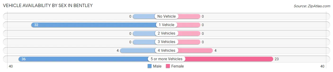 Vehicle Availability by Sex in Bentley