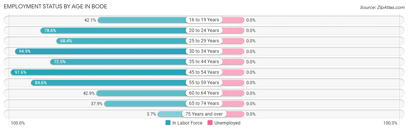 Employment Status by Age in Bode