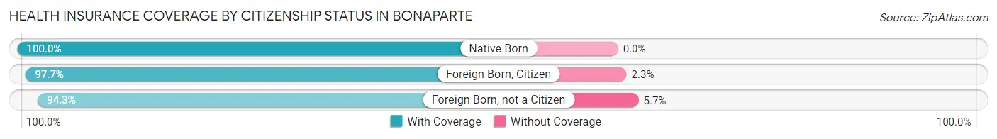 Health Insurance Coverage by Citizenship Status in Bonaparte