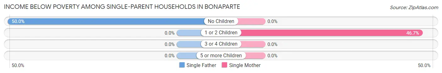 Income Below Poverty Among Single-Parent Households in Bonaparte