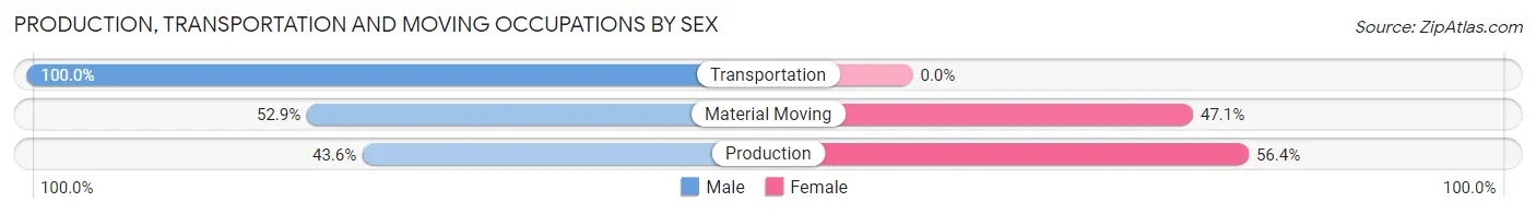 Production, Transportation and Moving Occupations by Sex in Bonaparte