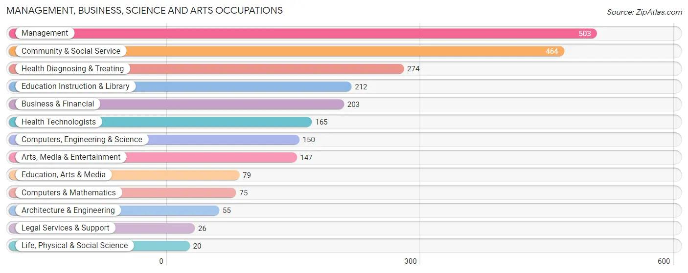 Management, Business, Science and Arts Occupations in Carroll