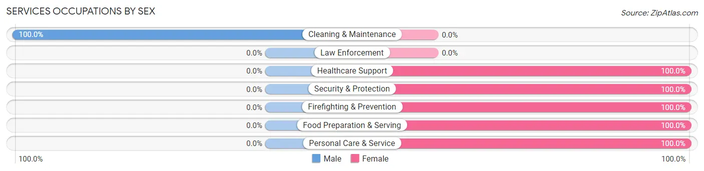 Services Occupations by Sex in Centralia