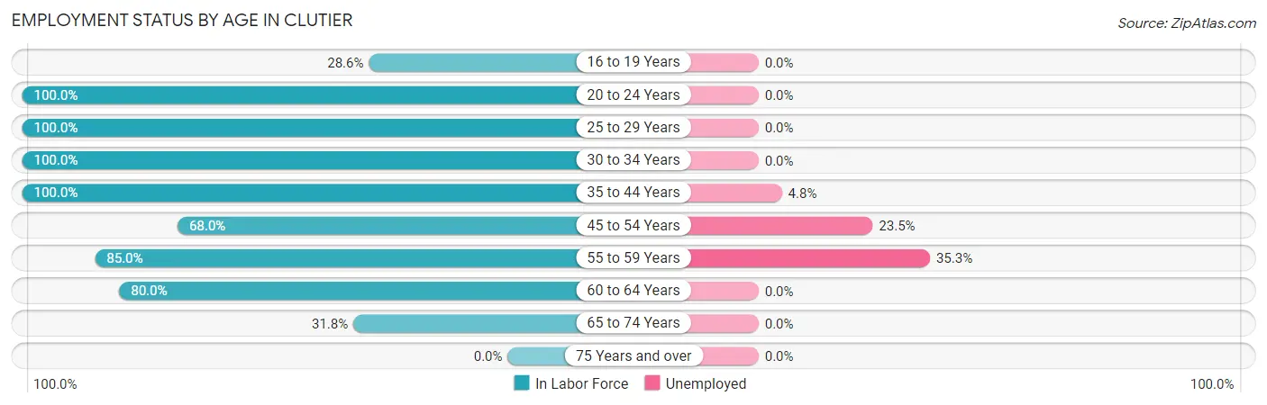 Employment Status by Age in Clutier