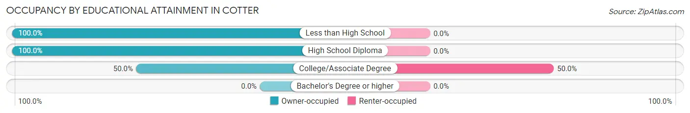 Occupancy by Educational Attainment in Cotter