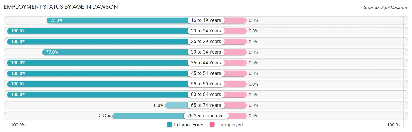 Employment Status by Age in Dawson