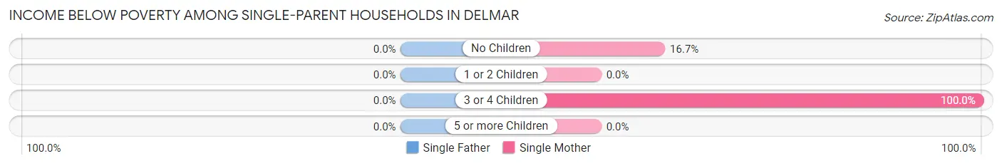 Income Below Poverty Among Single-Parent Households in Delmar