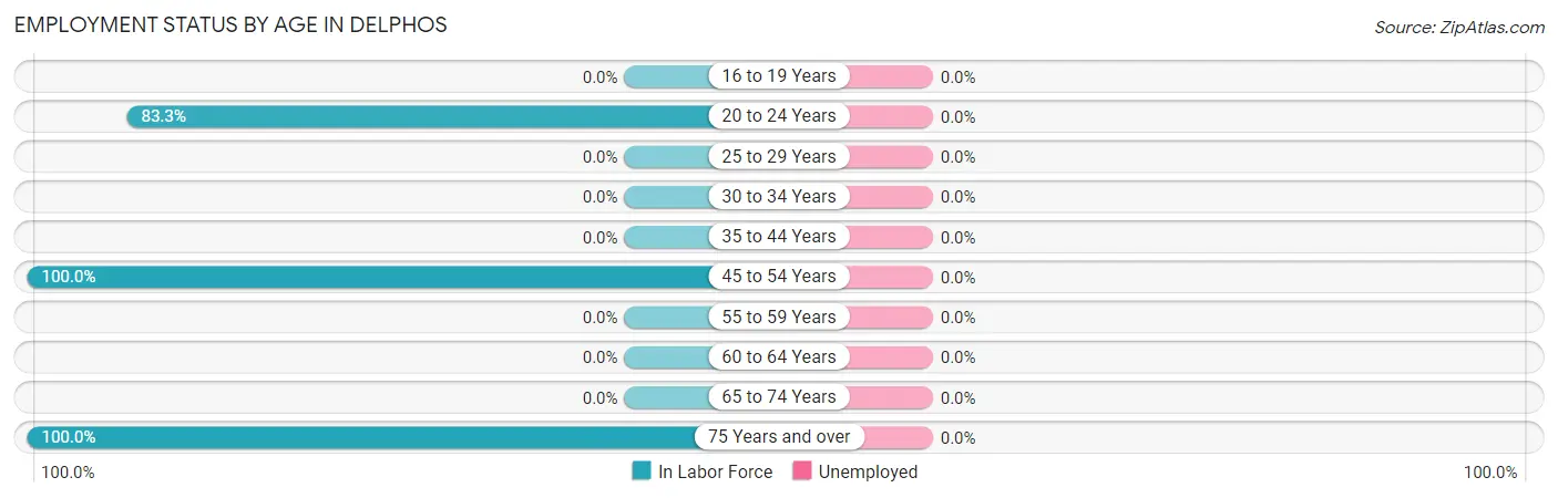 Employment Status by Age in Delphos