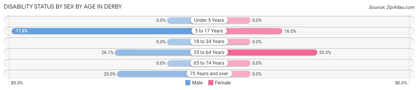Disability Status by Sex by Age in Derby
