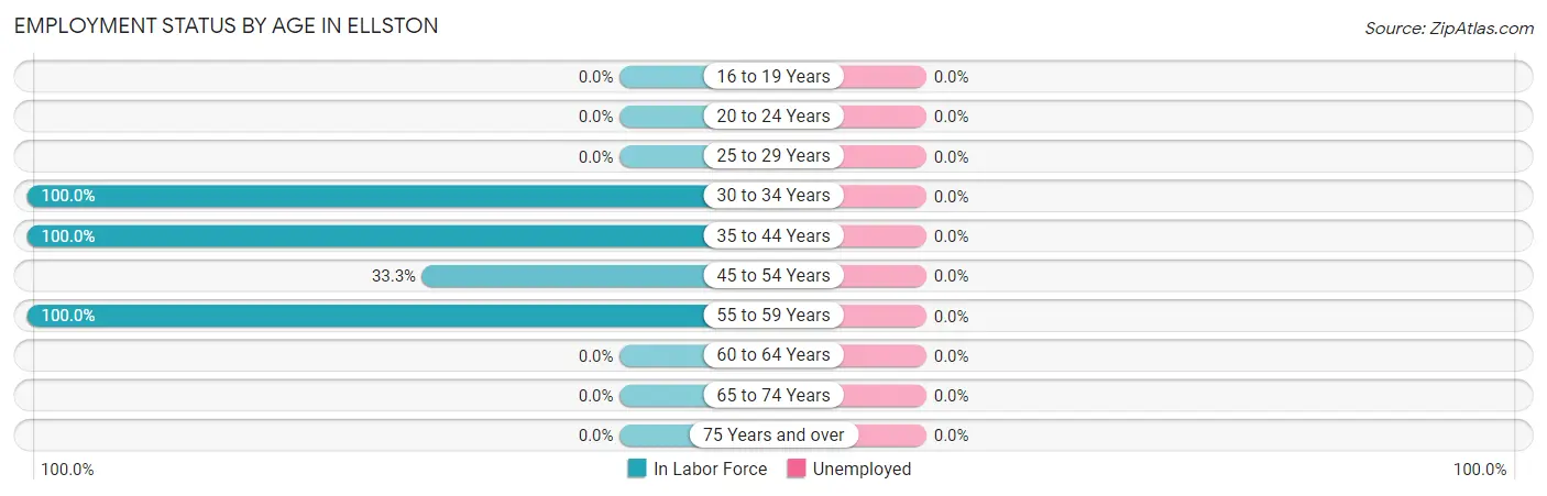 Employment Status by Age in Ellston