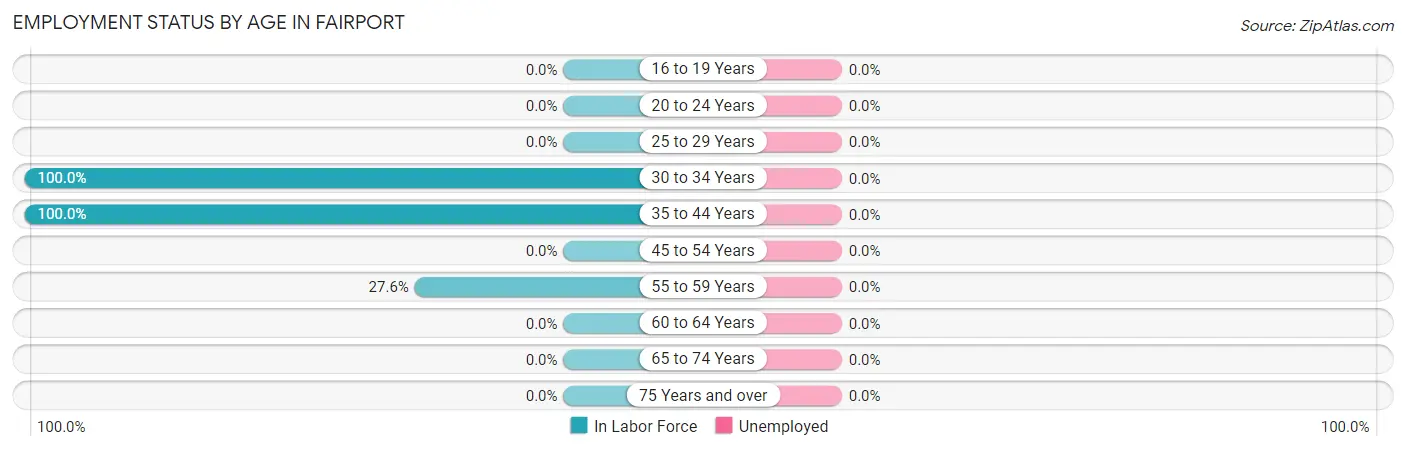 Employment Status by Age in Fairport