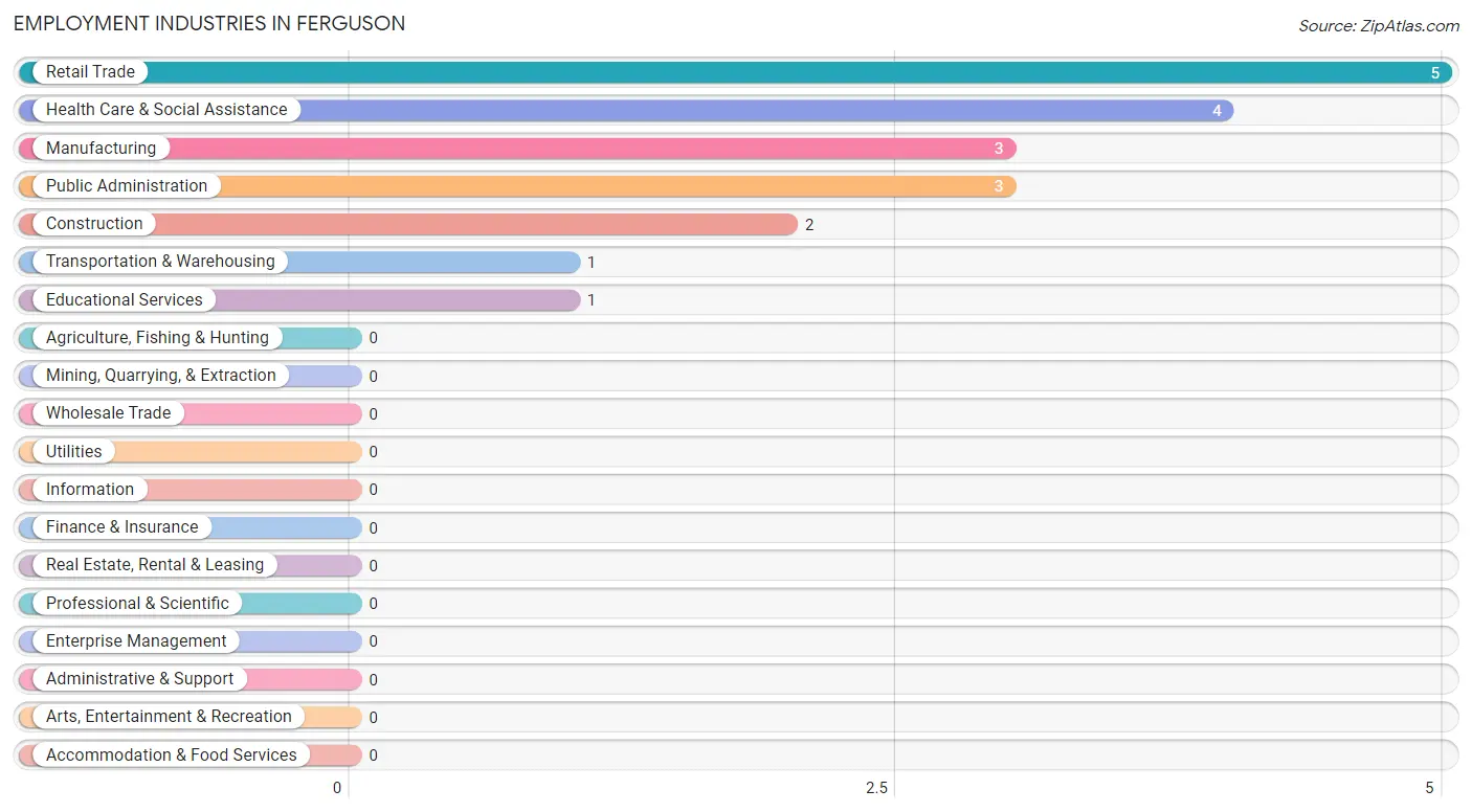 Employment Industries in Ferguson