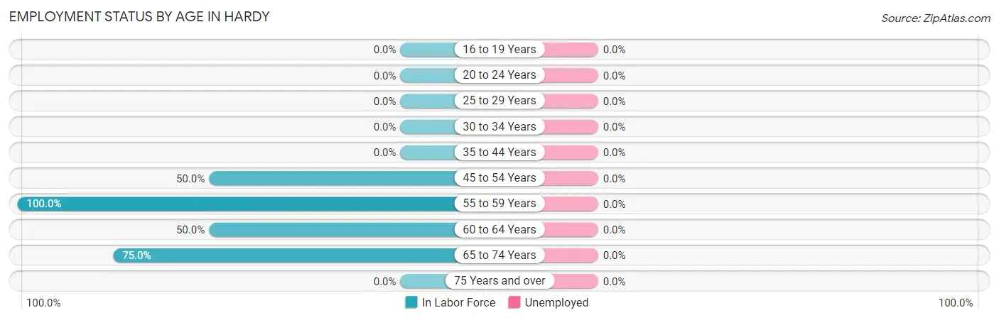 Employment Status by Age in Hardy