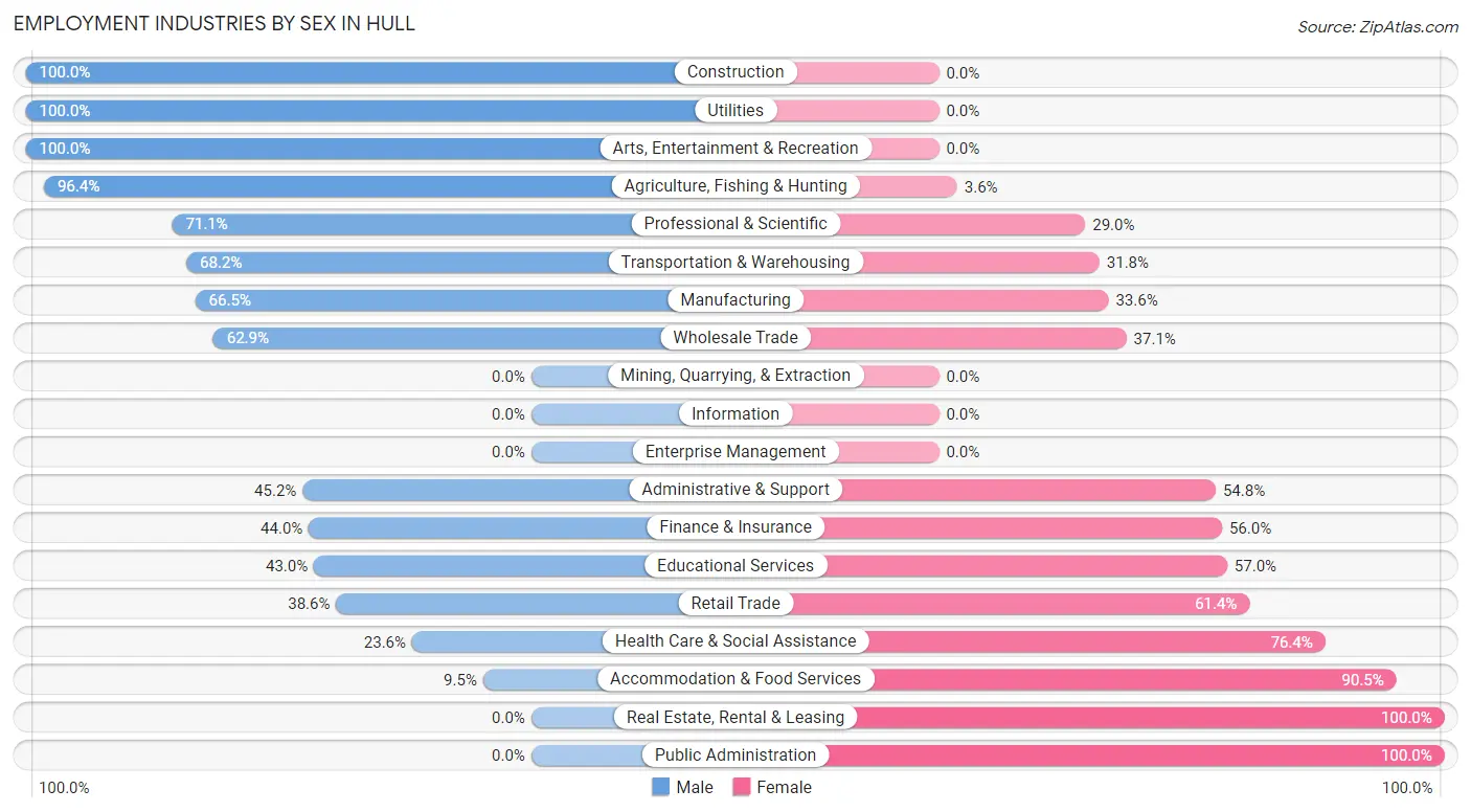 Employment Industries by Sex in Hull