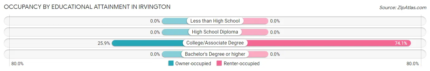 Occupancy by Educational Attainment in Irvington