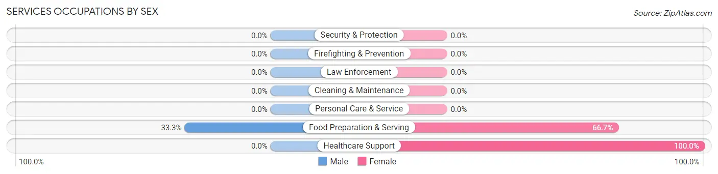 Services Occupations by Sex in Jackson Junction