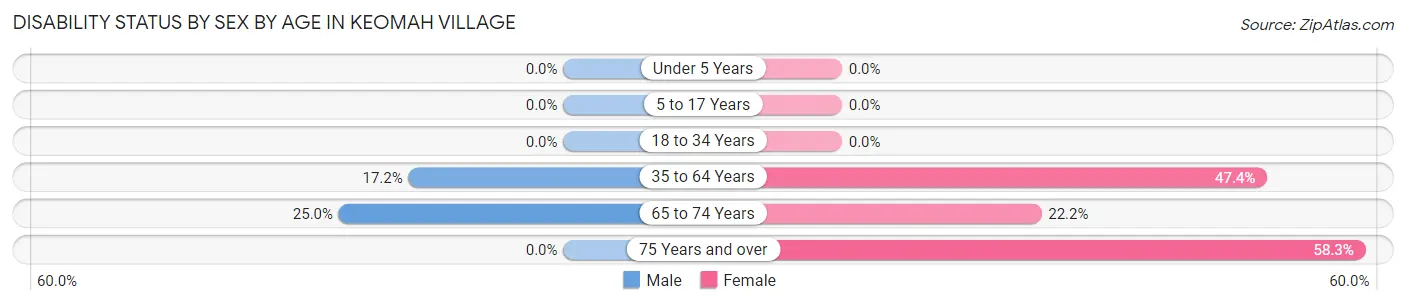 Disability Status by Sex by Age in Keomah Village