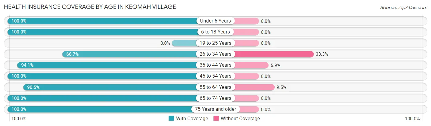 Health Insurance Coverage by Age in Keomah Village
