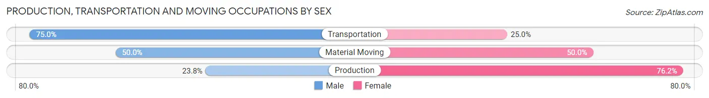 Production, Transportation and Moving Occupations by Sex in Kiron