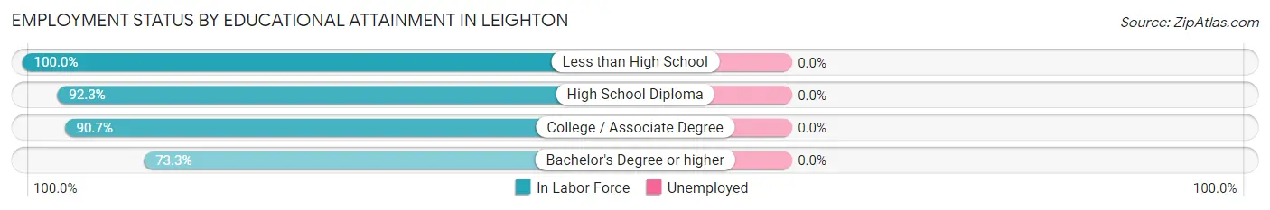 Employment Status by Educational Attainment in Leighton