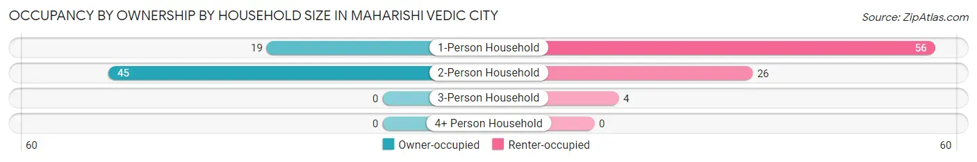 Occupancy by Ownership by Household Size in Maharishi Vedic City