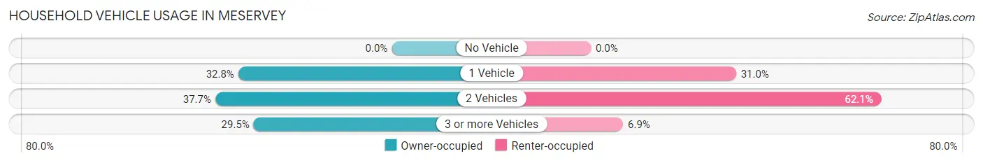 Household Vehicle Usage in Meservey