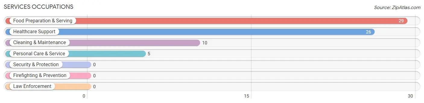 Services Occupations in Milo