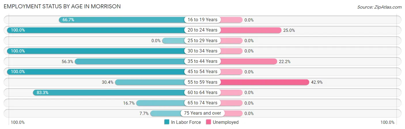 Employment Status by Age in Morrison