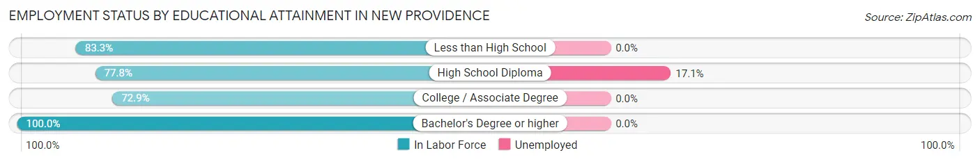 Employment Status by Educational Attainment in New Providence