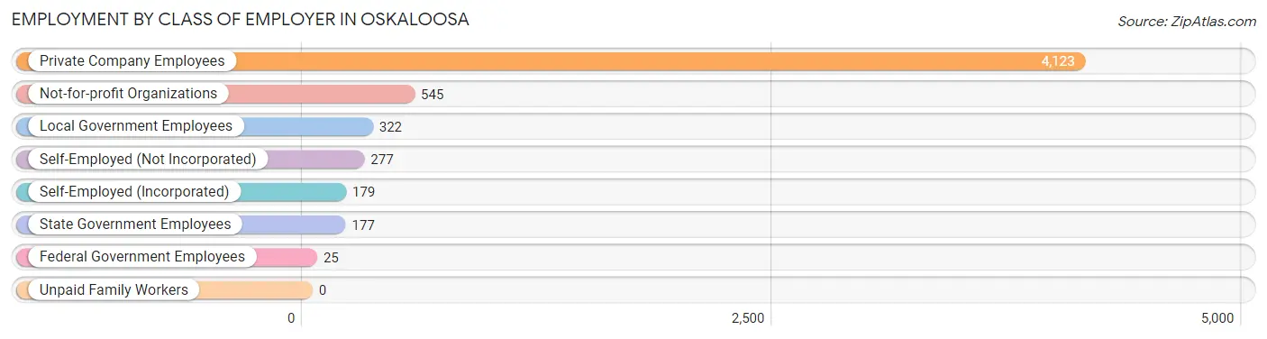 Employment by Class of Employer in Oskaloosa