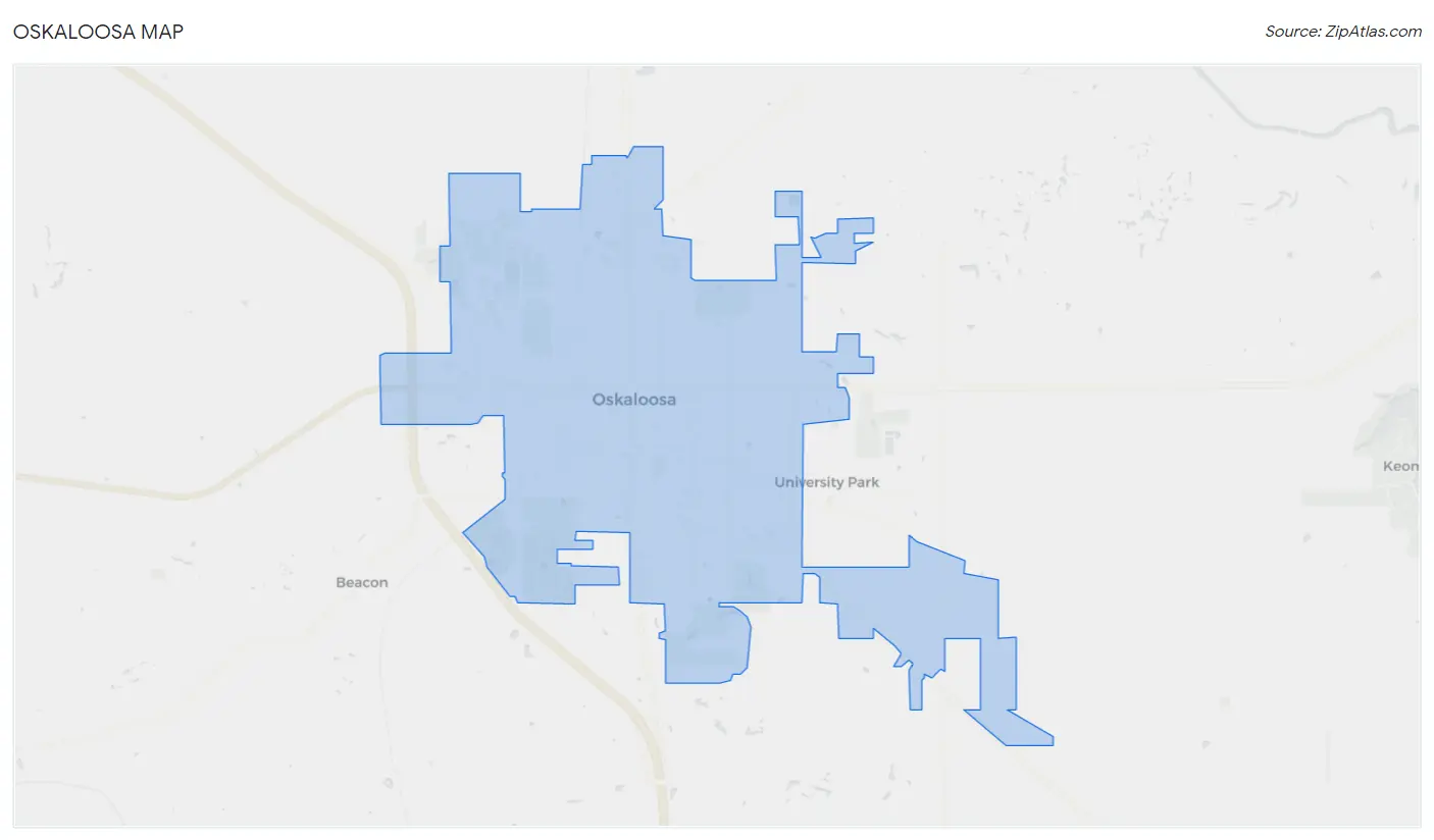 Oskaloosa Map