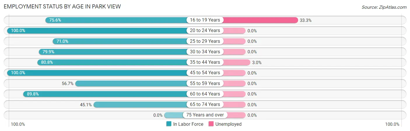 Employment Status by Age in Park View