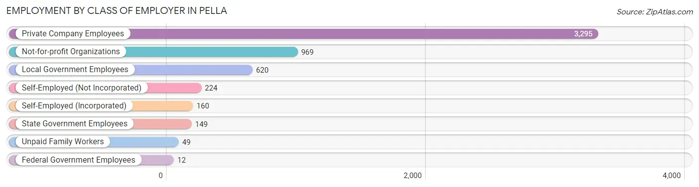 Employment by Class of Employer in Pella